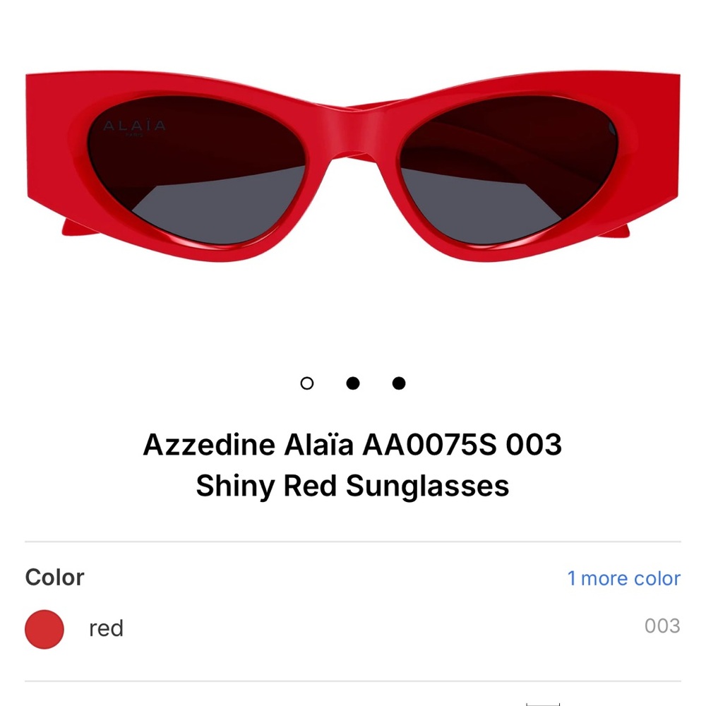Azzedine Alaïa AA0075S Square Cateye Sunglasses Red